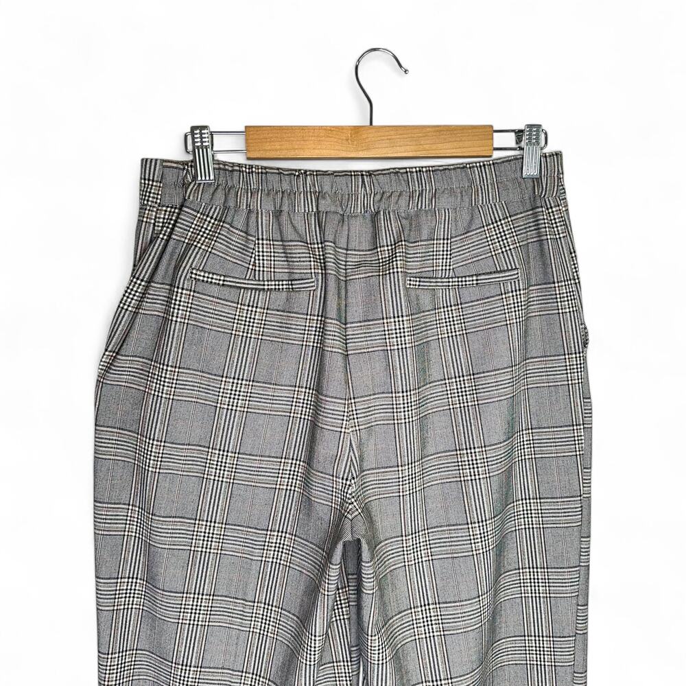 Nicole Miller New York Women's Wide Leg Glen Plaid Pants Size 8 Gray Brown Black - Picture 4 of 10